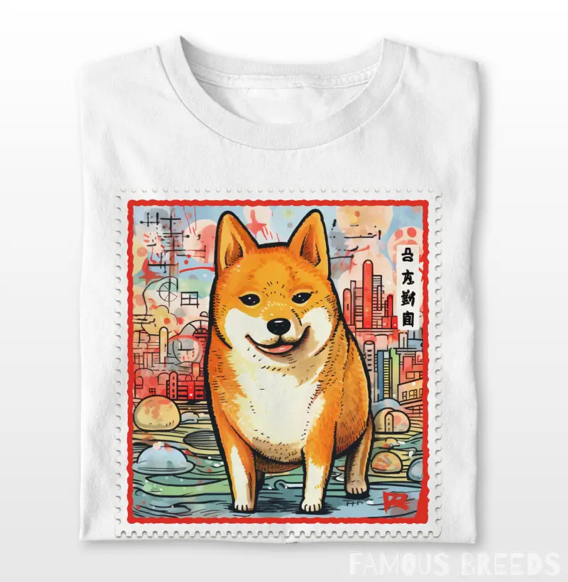 Shiba Inu Postal Stamp
