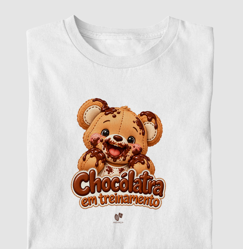 Chocólatra em Treinamento Ursinho - Camiseta Infantil