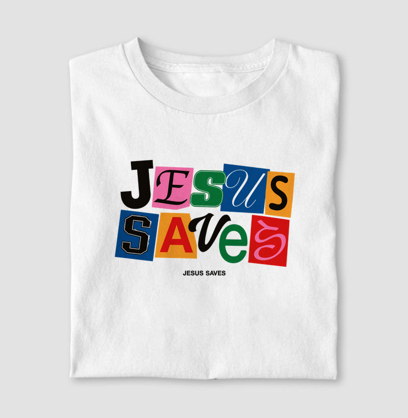 Jesus saves - letras estilo revista