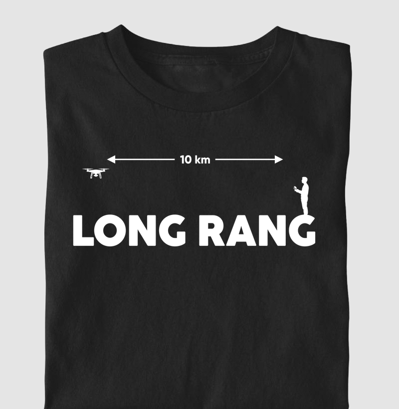 Camiseta Drone Long Range 10km - Piloto e Audiovisual