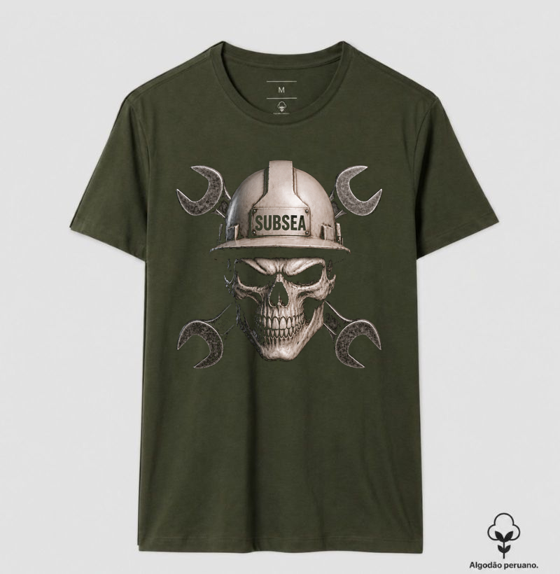 Subsea Skull and Tools - Camiseta Algodão Peruano