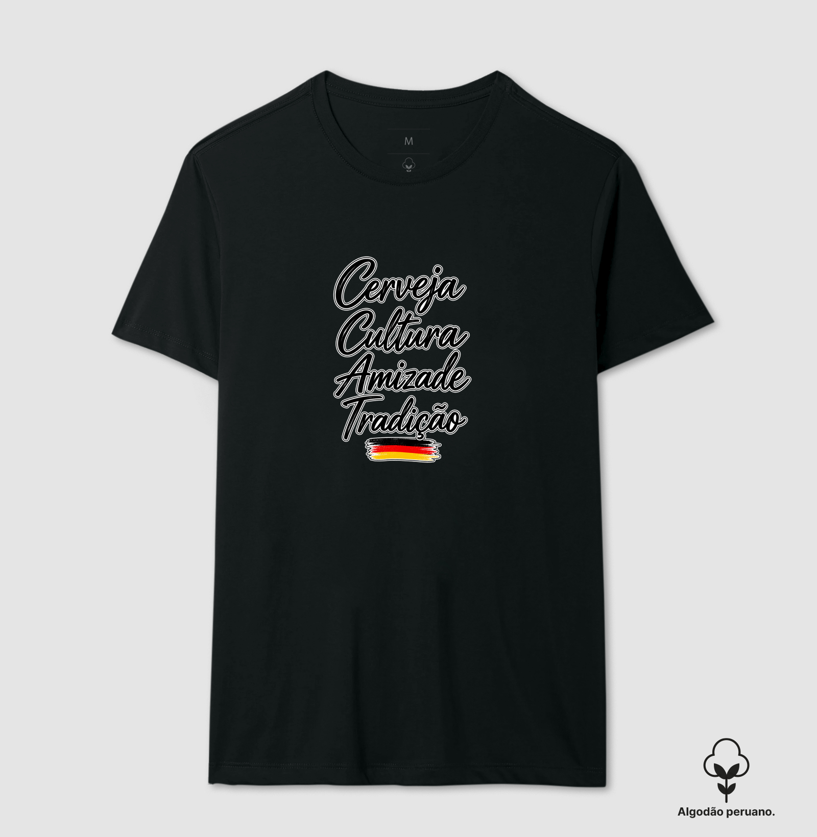Cerveja · Cultura · Amizade · Tradição - Camiseta Algodão Peruano