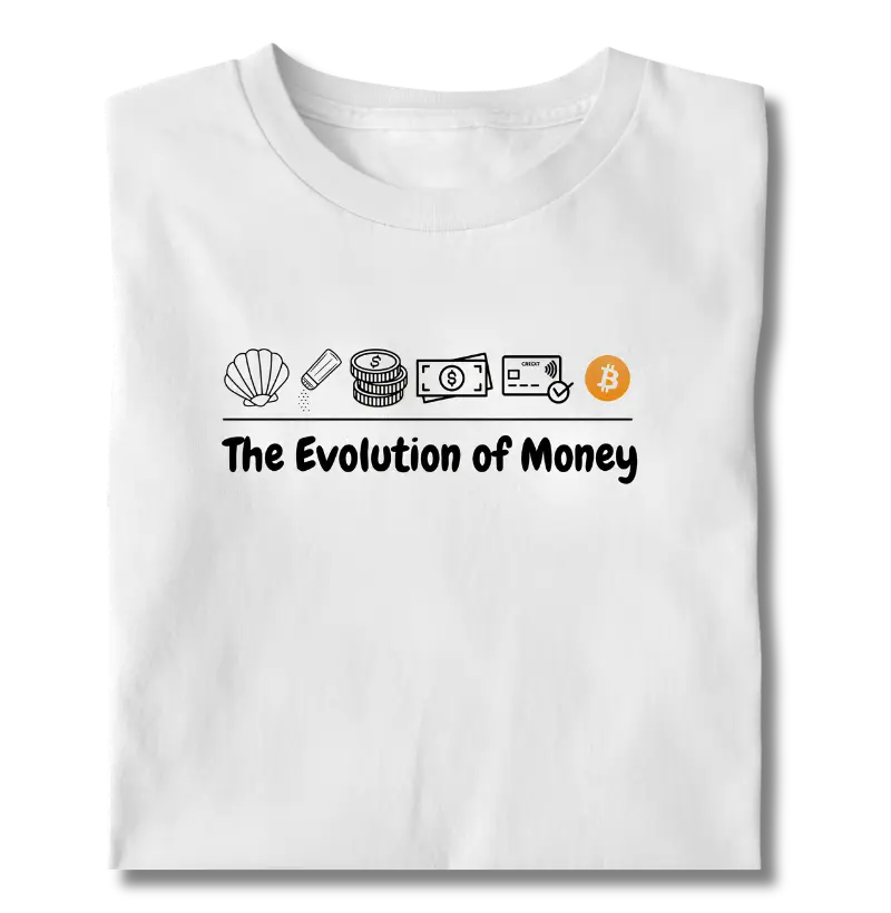 Camiseta Bitcoin The Evolution of Money