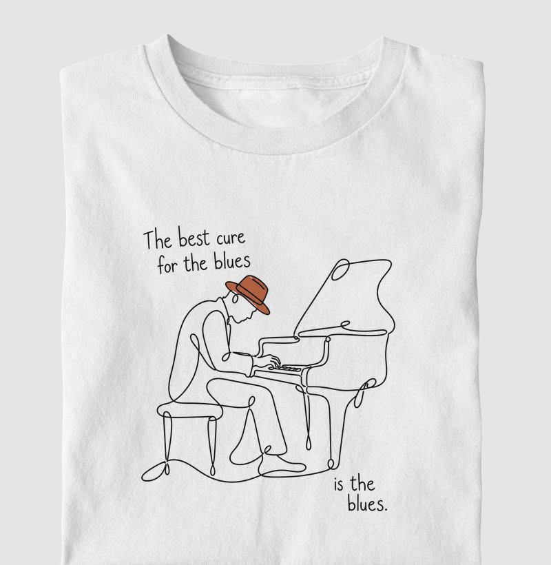 A cura é o Blues (Piano) - Camiseta