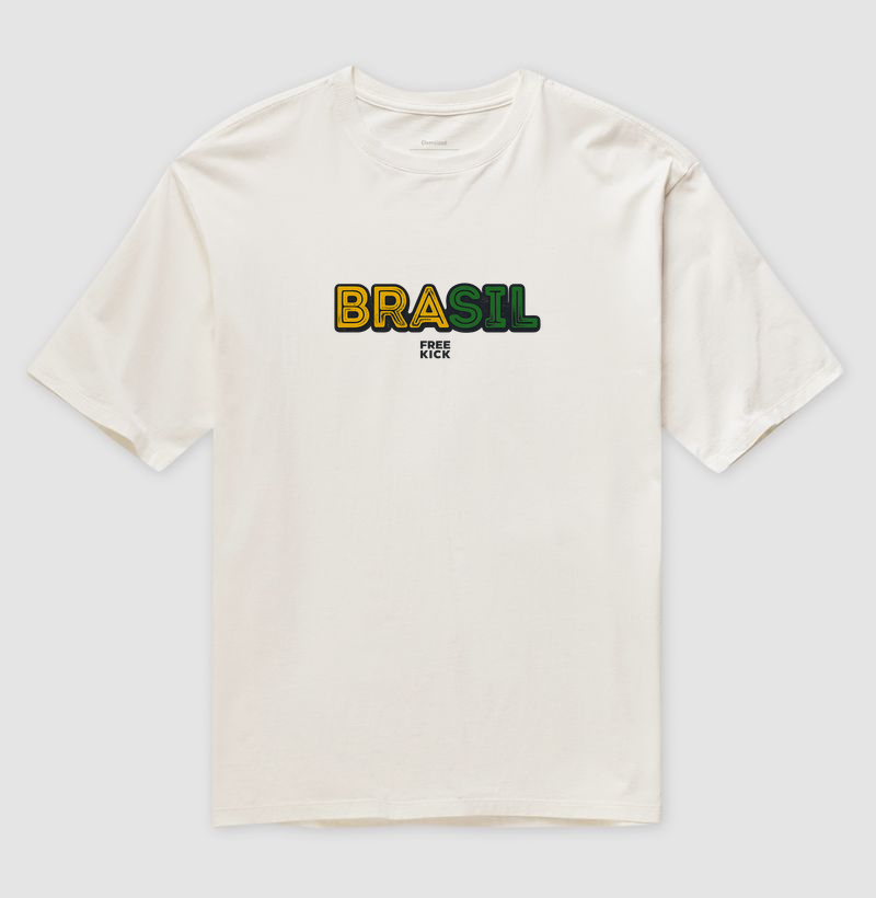 CAMISETA OVERSIZED FREE KICK BRA SIL