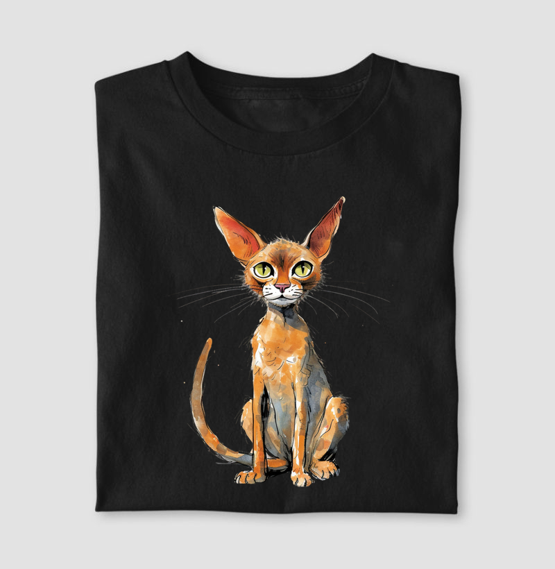 Gato Abyssinian  aquarela