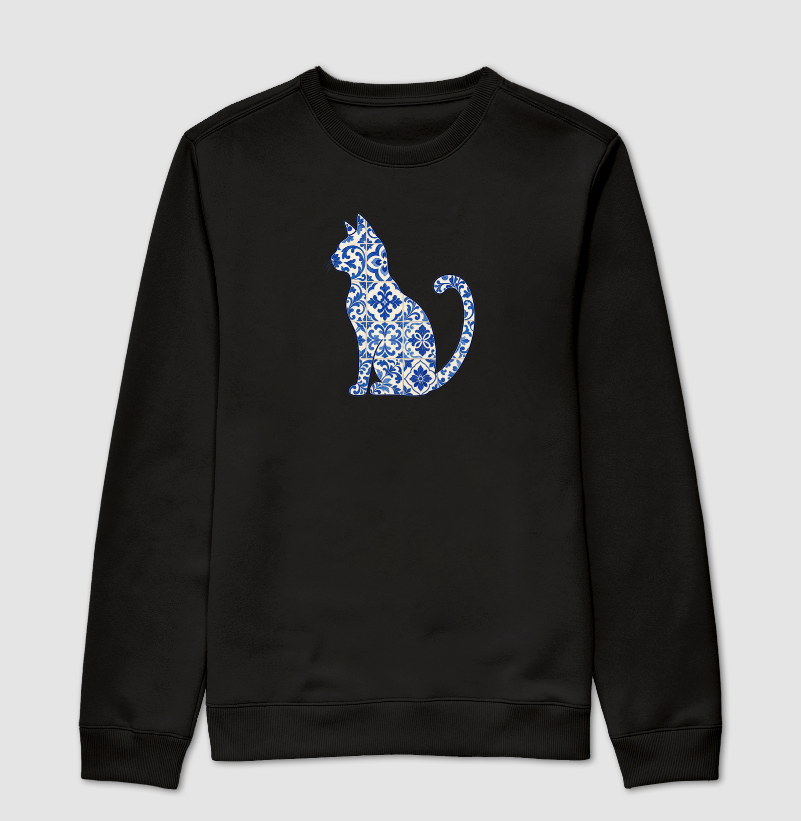 Gato em Azulejo - Suéter Moletom