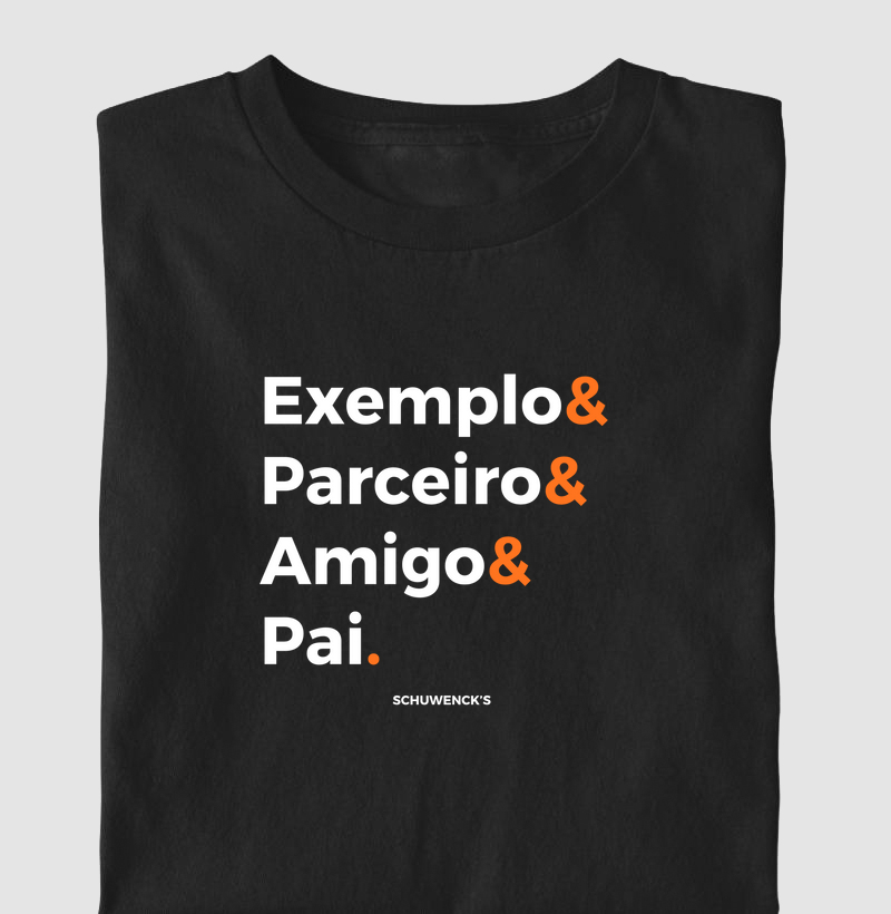 Camisa Dia dos Pais Branco & Laranja