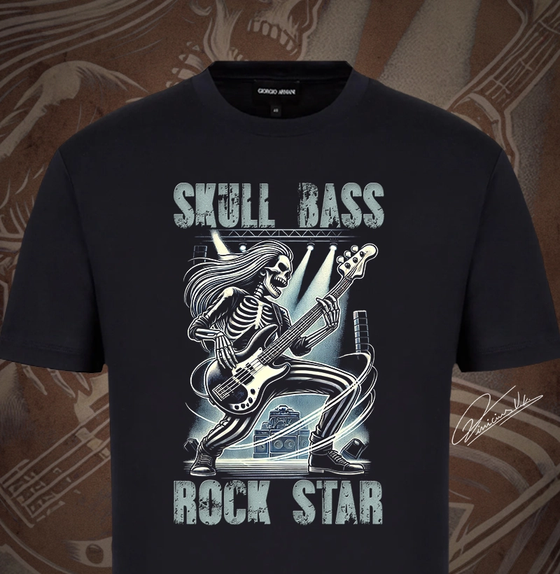 Skull Bass Rock Star