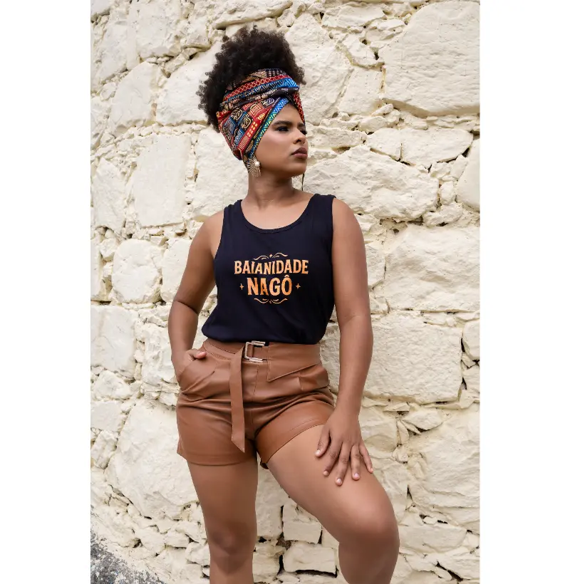 Regata Baianidade nagô! Coleção Baianês. Unissex. Algodão Premium