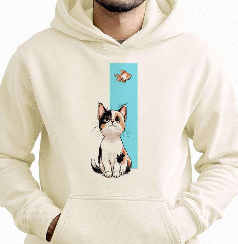 Hoodie Moletom Gato de Olho no Peixe
