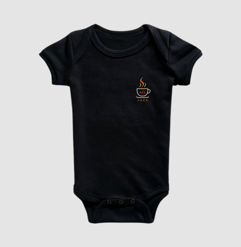 Body Infantil Java Coffee — Estampa de Bolso