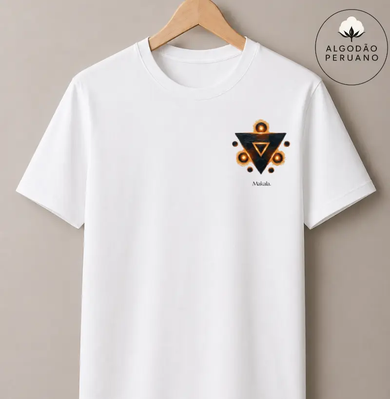 Camiseta Algodão Peruano Fogo Silencioso - Coleção Elementos