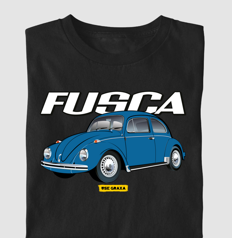 Fusca Azul Escuro Escrita