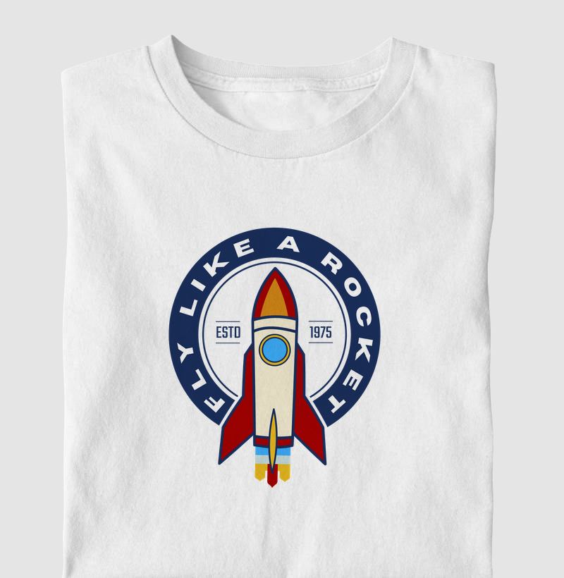 Camiseta Infantil Fly Like a Rocket