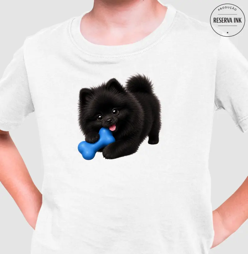 Pomerânia (Spitz Alemão) Preto - Desenho Animado