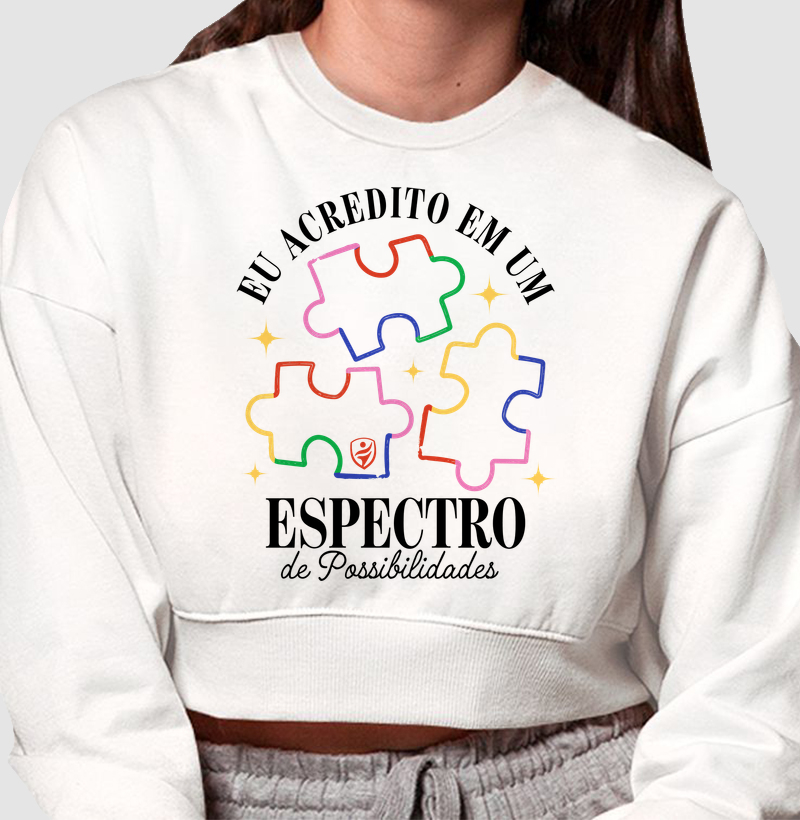 Eu acredito - Cropped Moletom
