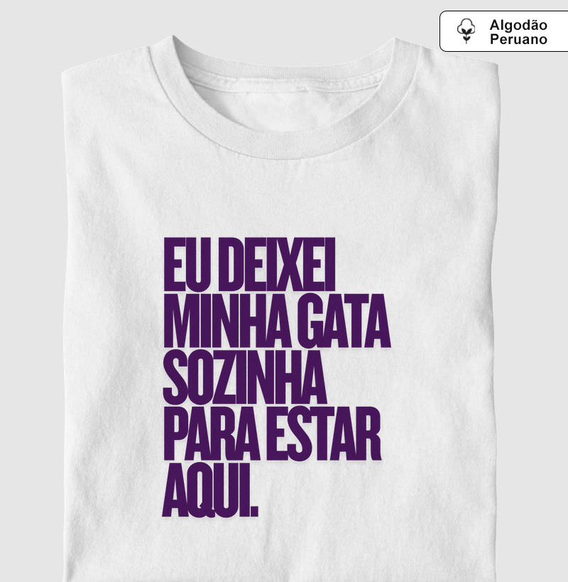 Eu deixei minha gata sozinha para estar aqui