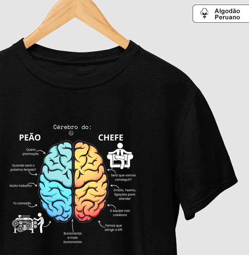 Camiseta Cerebro do Chepeão algodão peruano