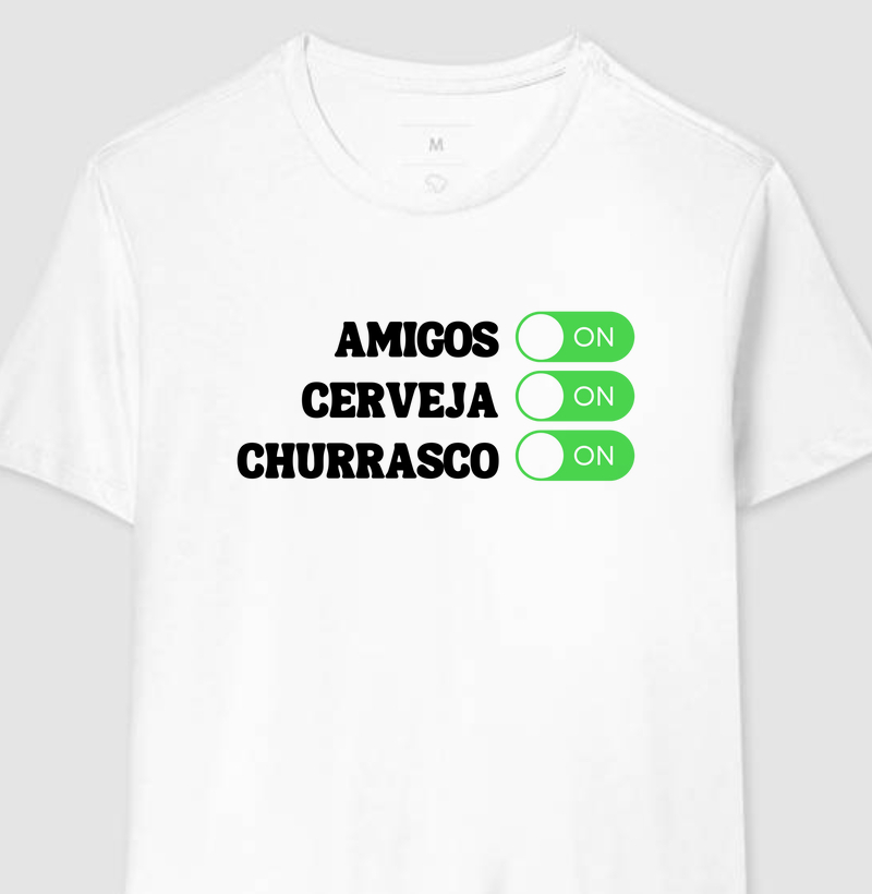 Coleção Frases - Botões ON - Amigos, Cerveja, Churrasco