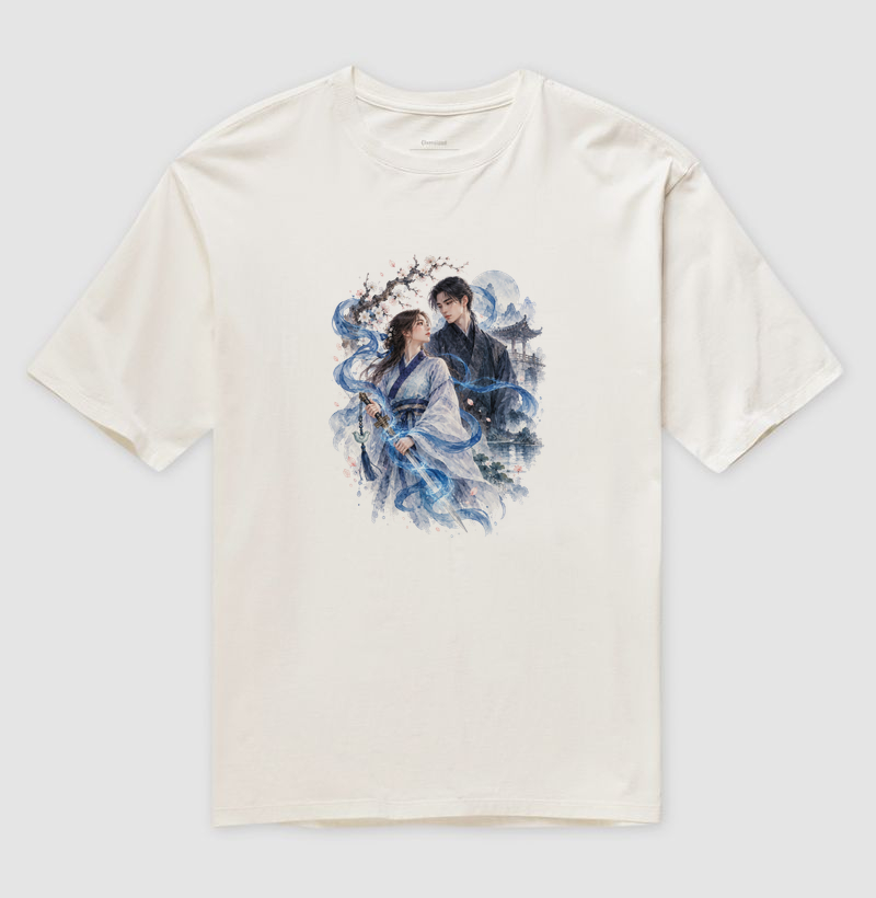 Camiseta Oversized -  Dorama Espírito Azul | Espada, Magia e Romance - Entre Almas e Destinos