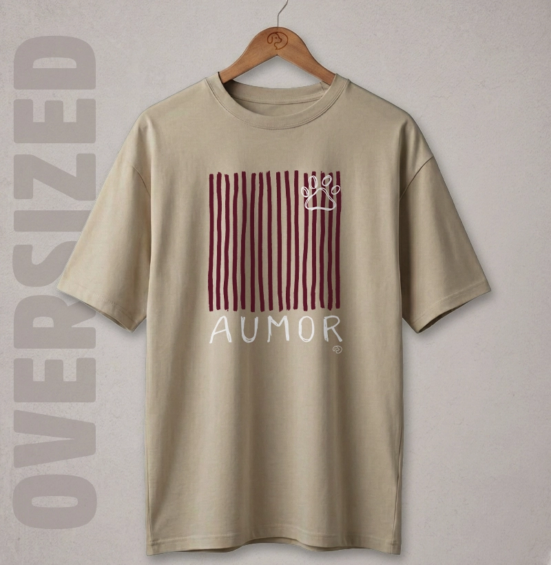 Aumor Listras - Camiseta Oversized