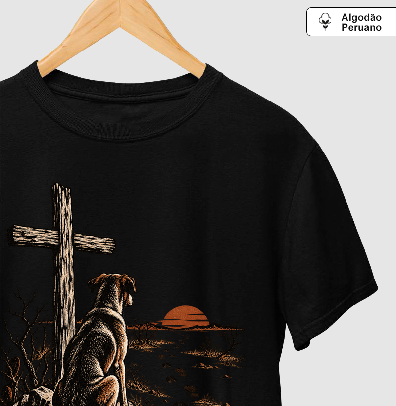 O Cão que Ficou - Camiseta Algodão Peruano