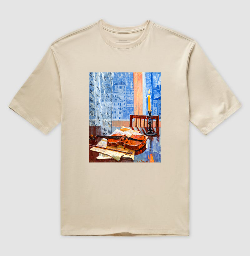 Gorlov - Violin and Candle PERSONALIZADA - Camiseta Oversized