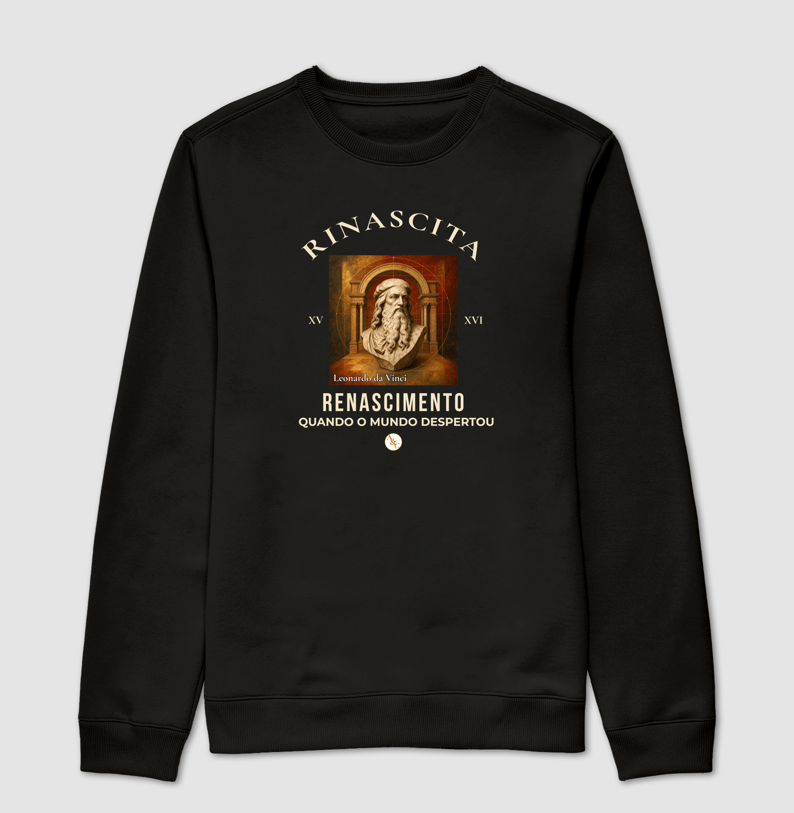 Camiseta Rinascita — O Renascer do Pensamento (Arte & Compor)