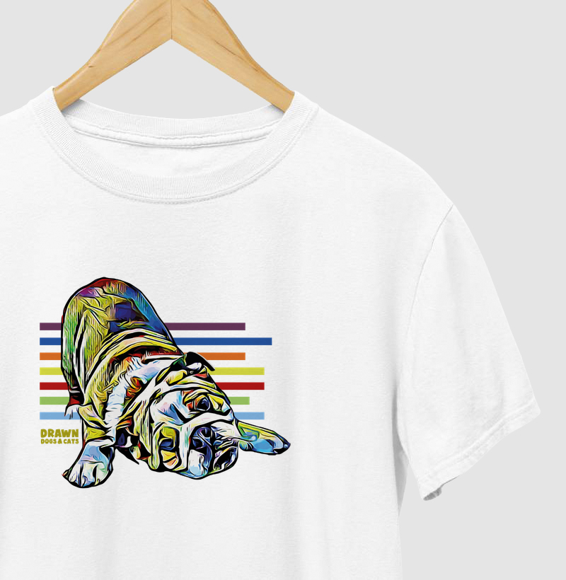 Bulldog inglês colorido