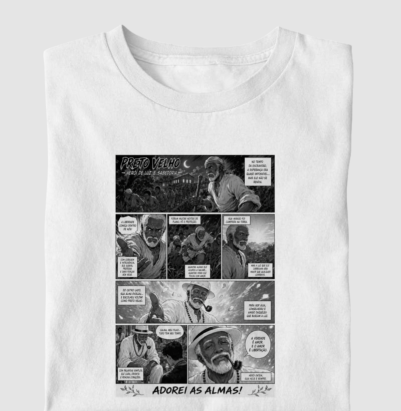 Camiseta Preto Velho Mangá