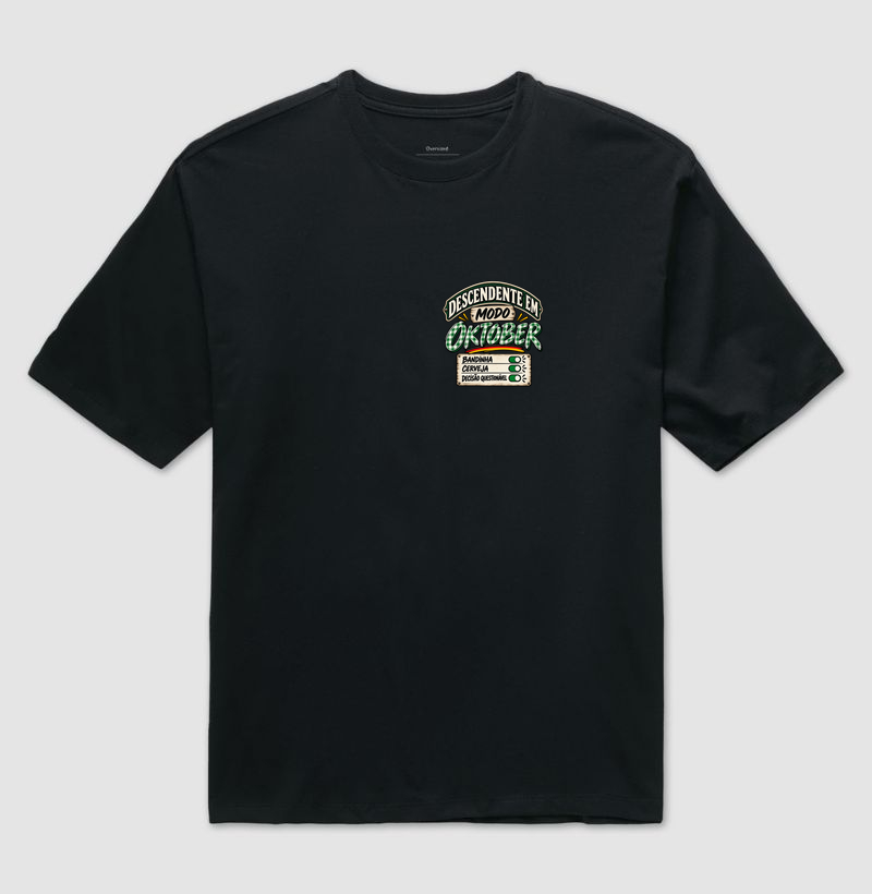 Descendente em Modo Oktober Mini - Camiseta Oversized