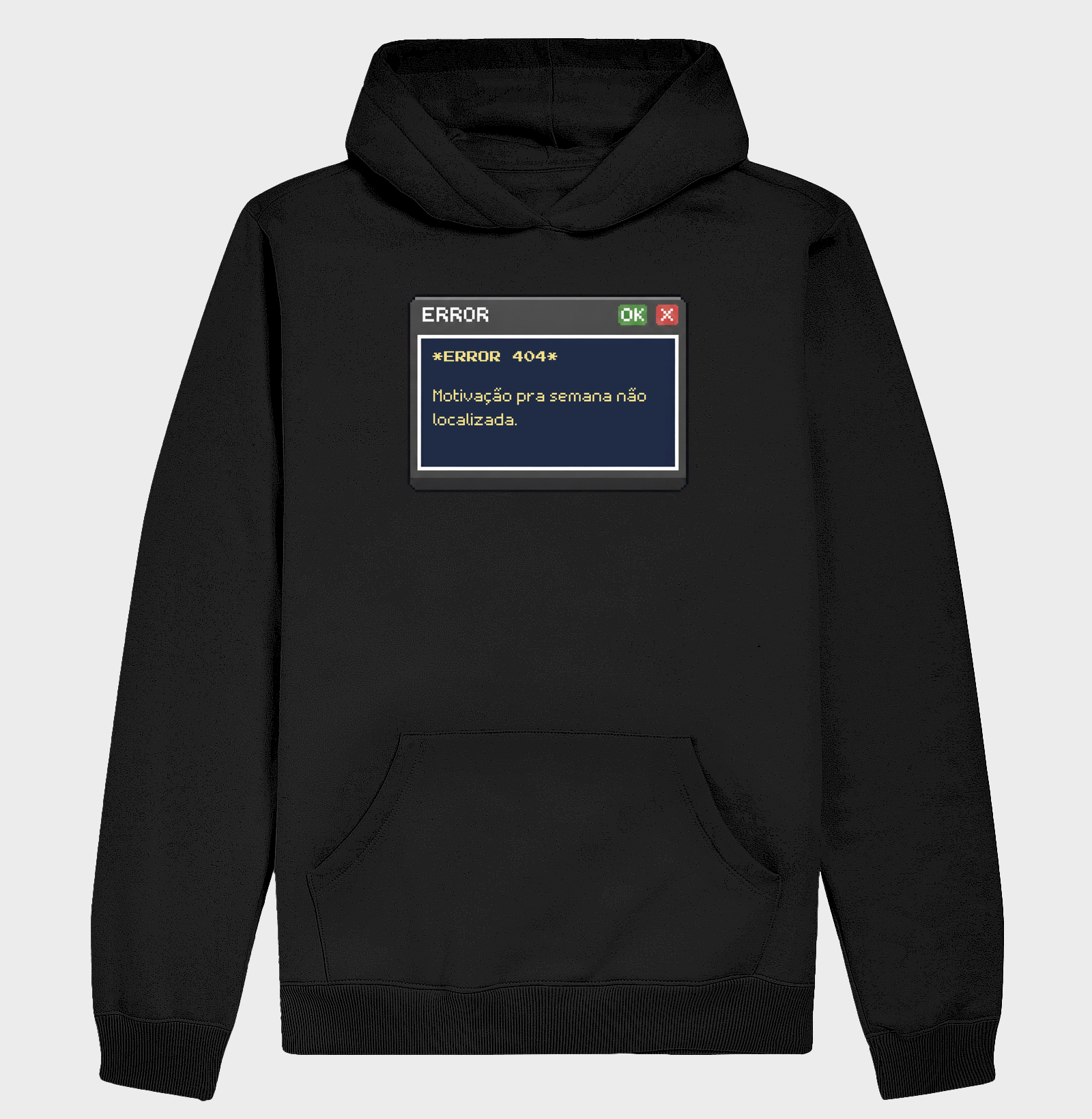 Hoodie Moletom Error 404 Reset8Bit