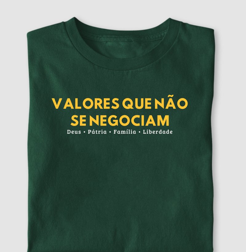 VALORES QUE NÃO SE NEGOCIAM