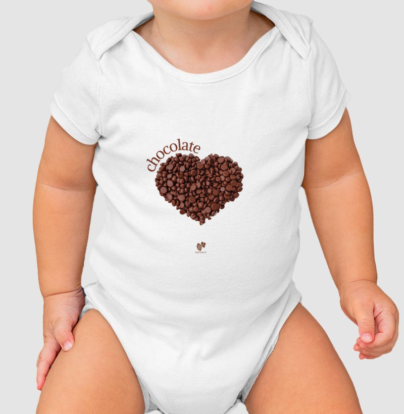 Coração gotas de chocolate