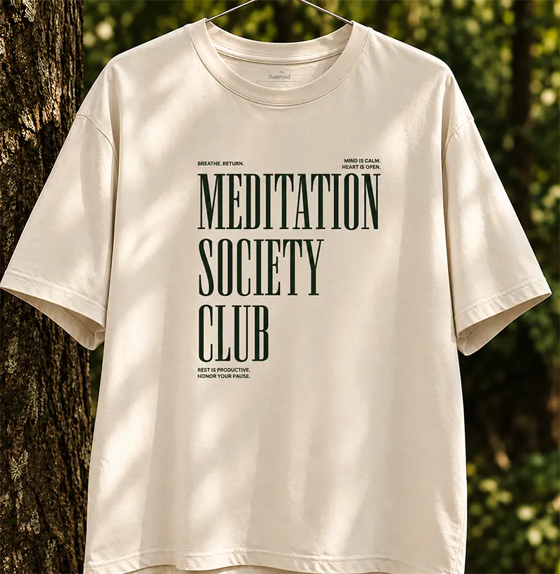 Oversized - Meditation Society Club - Camiseta Oversized