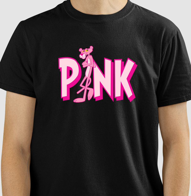 Camiseta Pantera Cor de Rosa