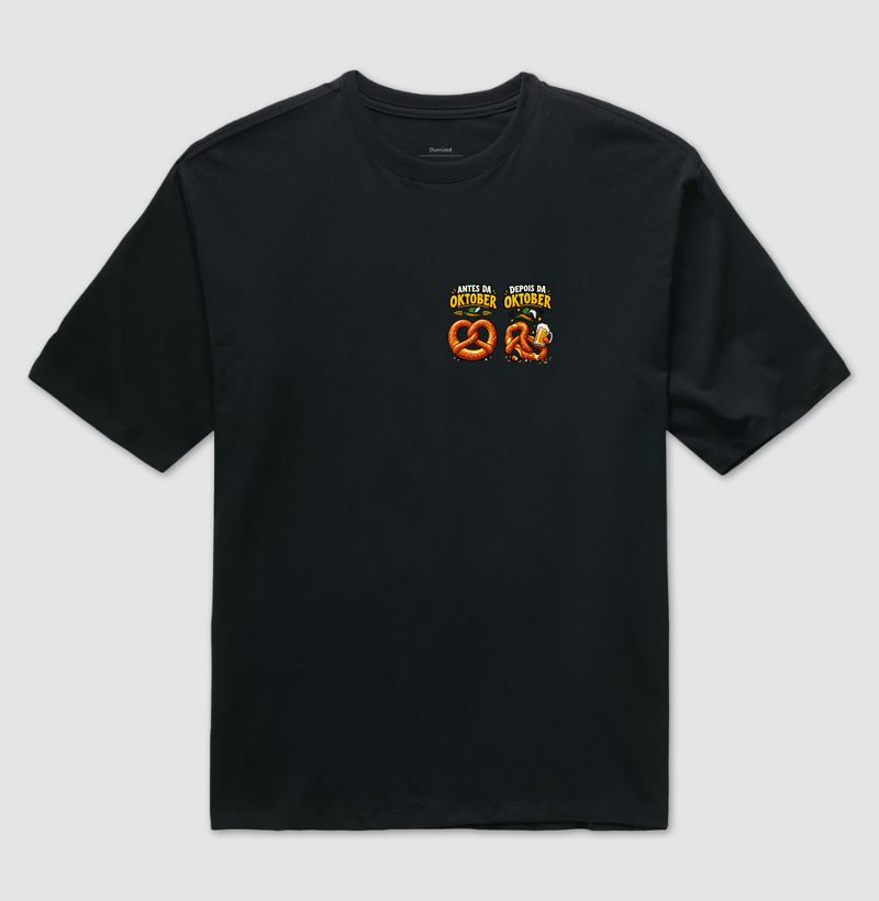 Antes e Depois da Oktober Mini - Camiseta Oversized