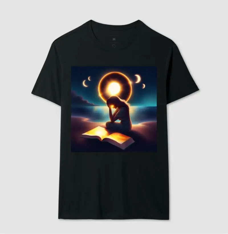 MULHER, ECLIPSE, LIVROS E MAR 2
