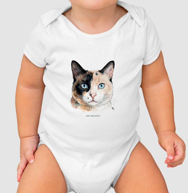 Gatos - SRD Tricolor II - Body Infantil - Body Infantil