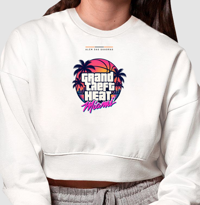 Cropped Feminino Grand Theft Heat — Miami After Hours