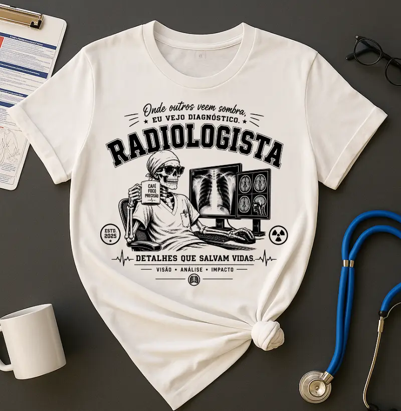 Camiseta - Radiologista & Diagnóstico