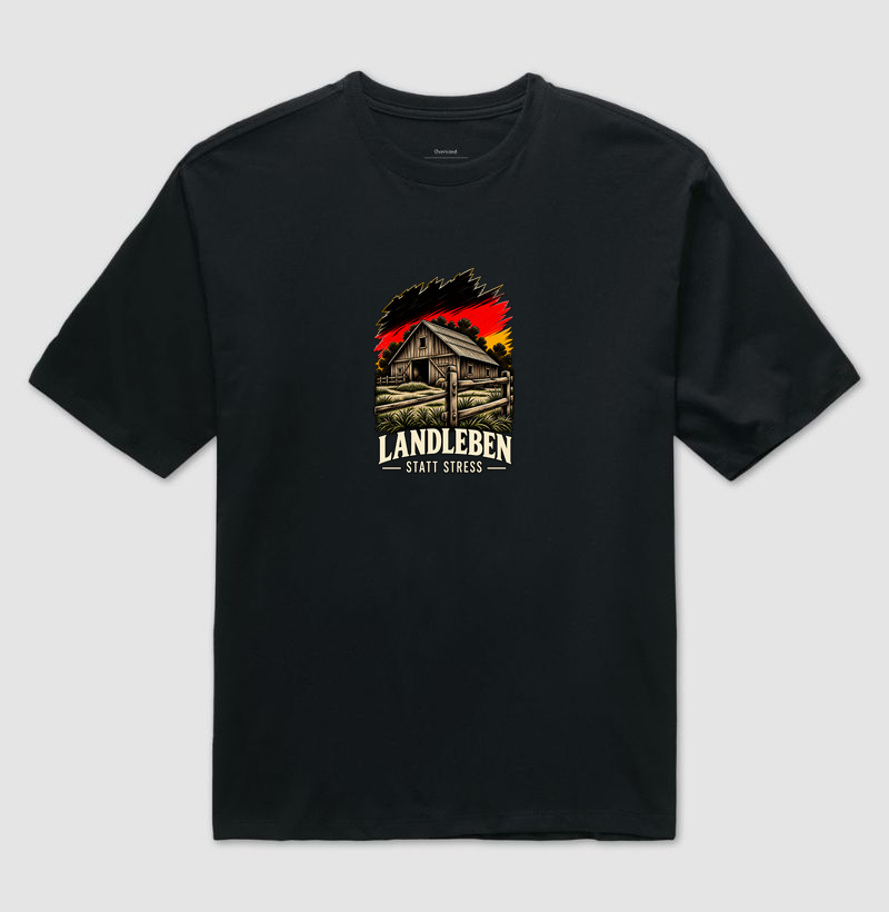 Landleben statt Stress - Camiseta Oversized