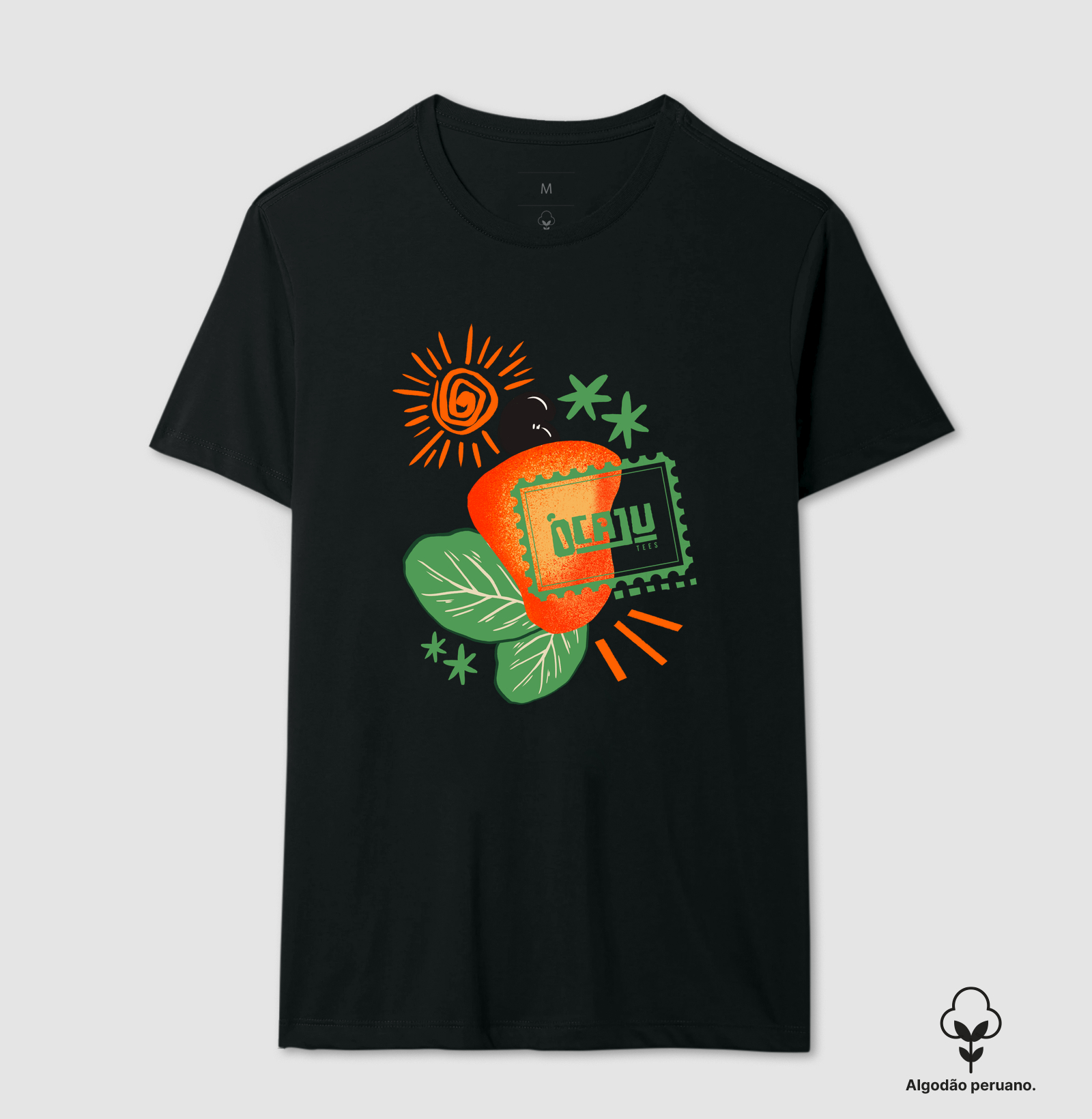 Caju Radiante - Camiseta Algodão Peruano