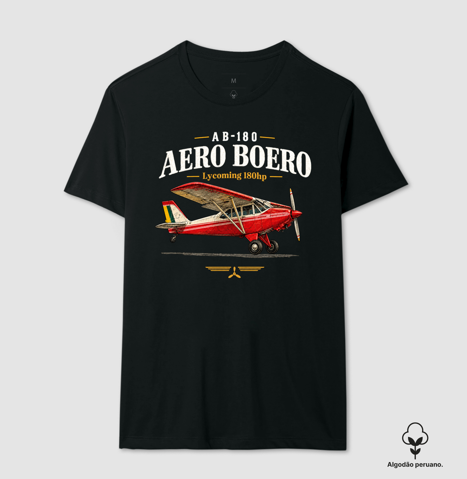 Aero Boero AB-180 | Vintage - Camiseta Algodão Peruano
