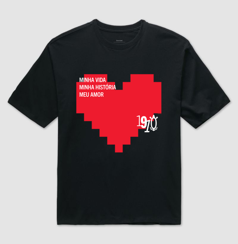 Camiseta Oversized - Coração Corinthiano