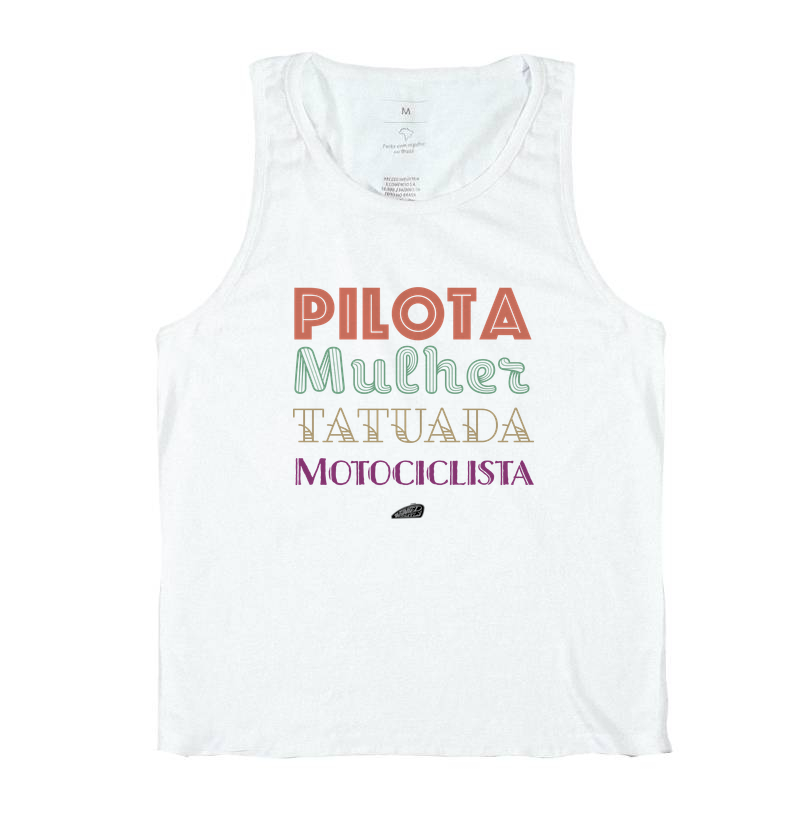 Pilota Mulher Tatuada Motociclista 