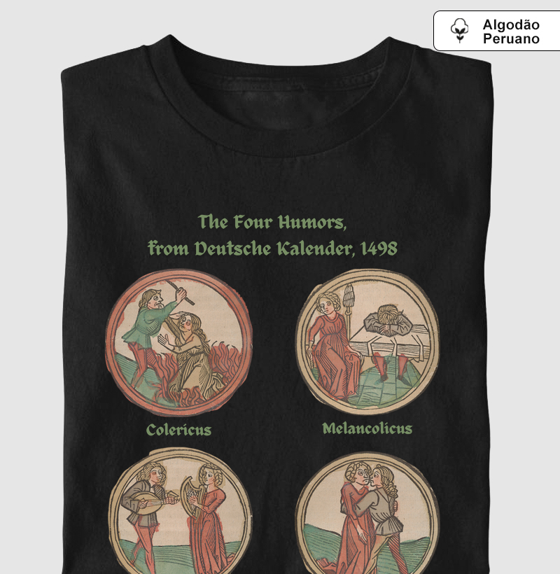 Camiseta de Algodão Peruano A Ciência dos Humores: Medicina Medieval