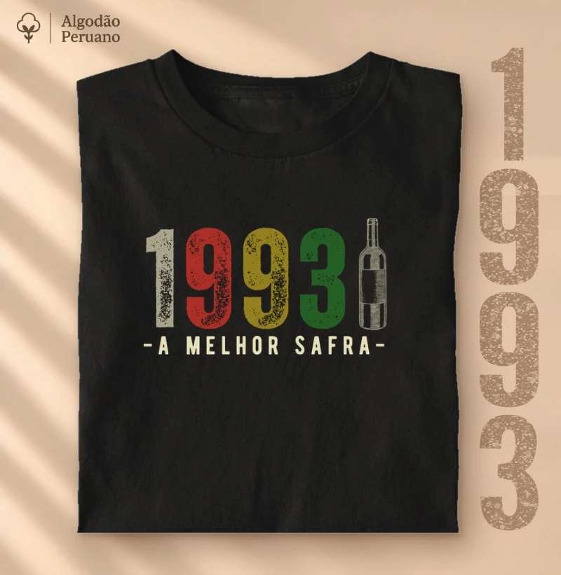 Camiseta A Melhor Safra 1993 - Camiseta Algodão Peruano