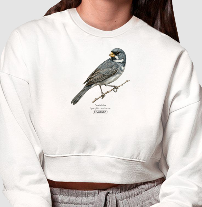 Aves do Brasil - Coleirinho II - Moletom Cropped